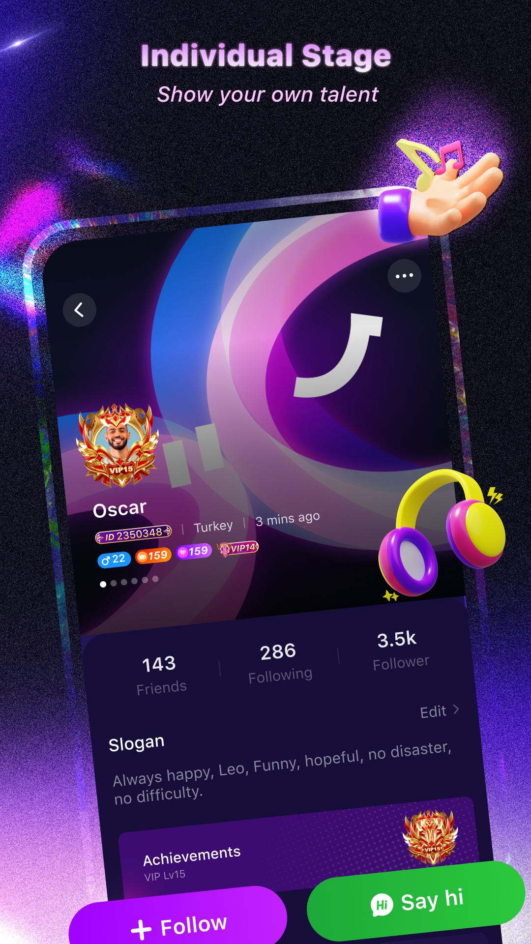 اسکرین شات 4 برنامه Xena - Group Voice Party