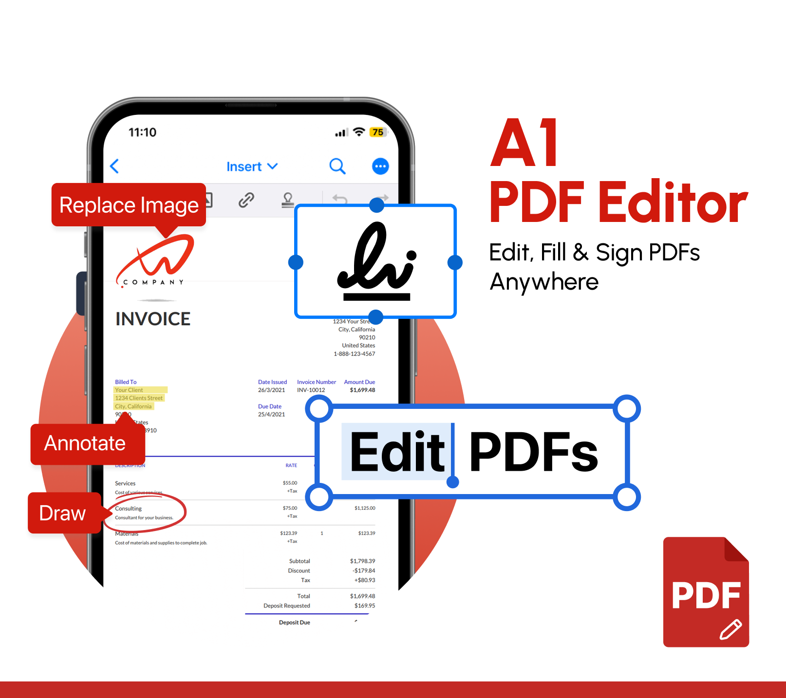 اسکرین شات 1 برنامه PDF Editor: Edit PDF, Sign PDF