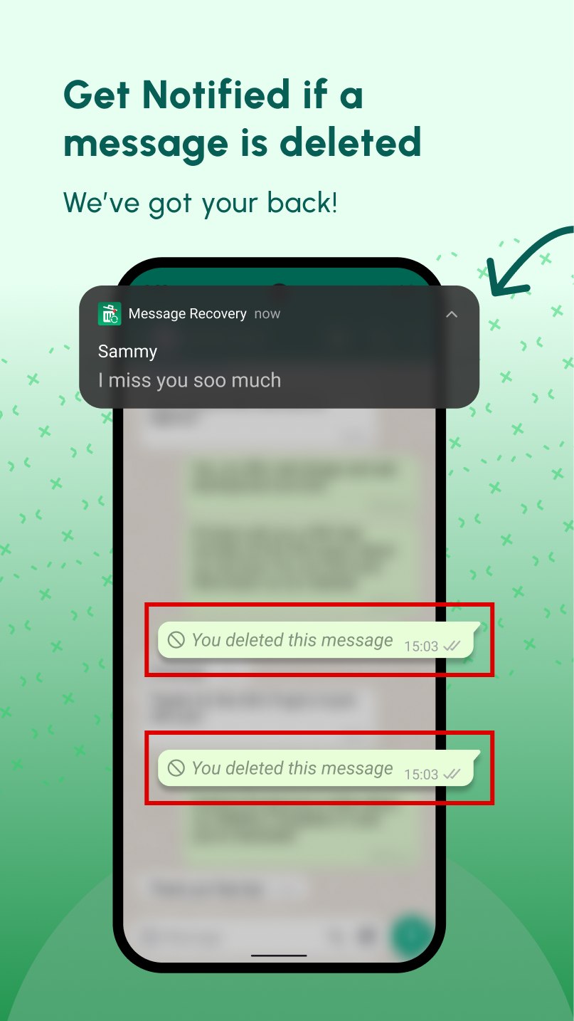 اسکرین شات 2 برنامه Deleted Message Recovery App