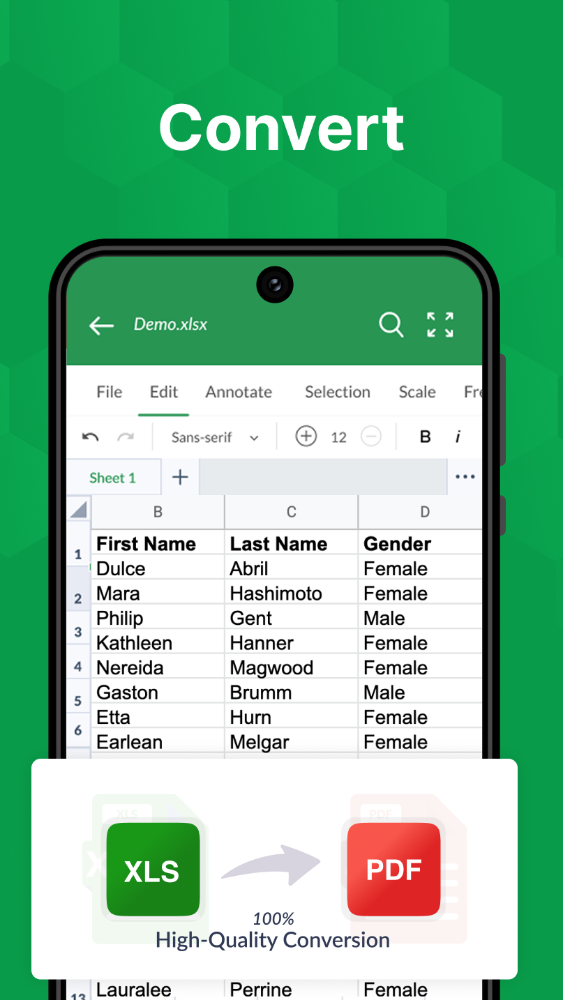 اسکرین شات 3 برنامه XLSX Viewer: XLS Reader