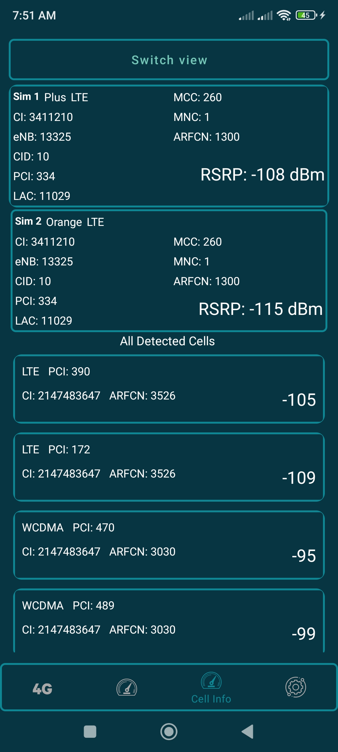 اسکرین شات 3 برنامه Force LTE Only (4G/5G)