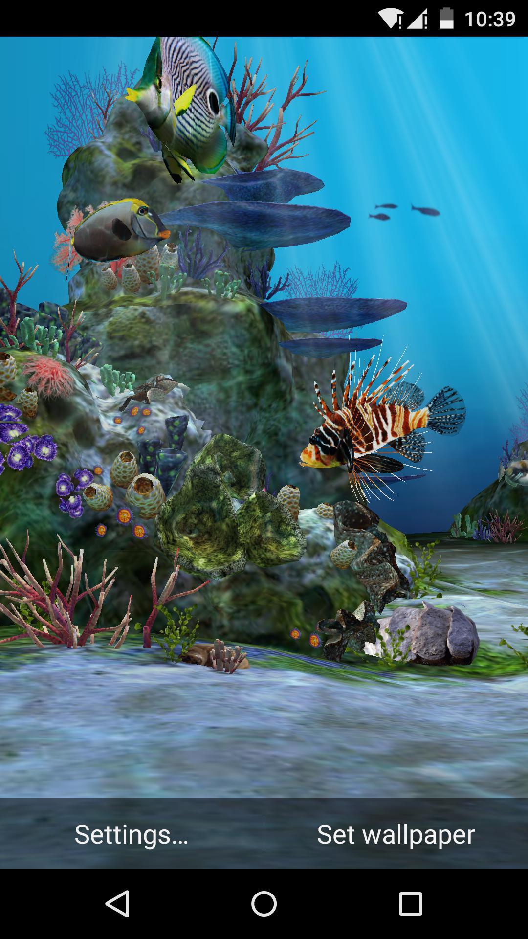 اسکرین شات 6 برنامه 3D Aquarium Live Wallpaper HD
