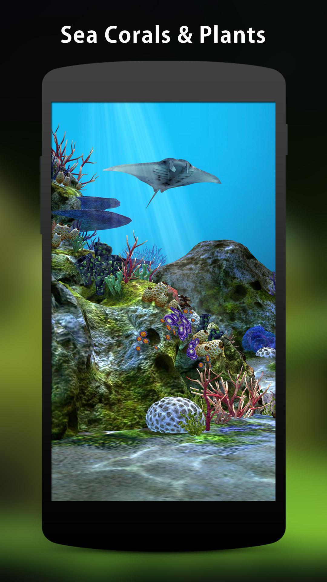 اسکرین شات 2 برنامه 3D Aquarium Live Wallpaper HD