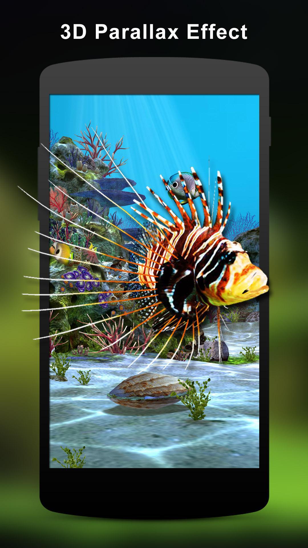 اسکرین شات 1 برنامه 3D Aquarium Live Wallpaper HD