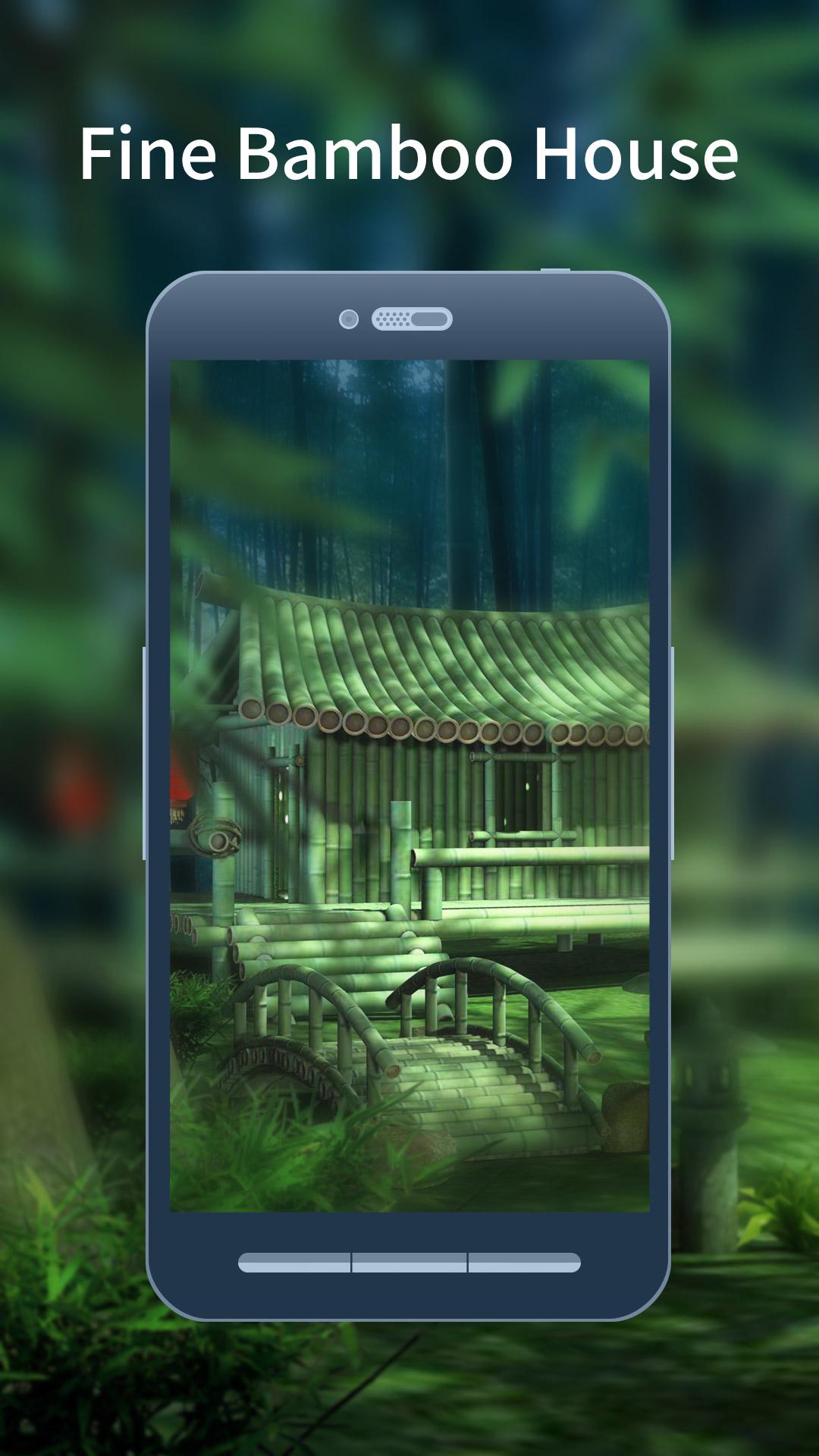 اسکرین شات 2 برنامه 3D Bamboo House Live Wallpaper