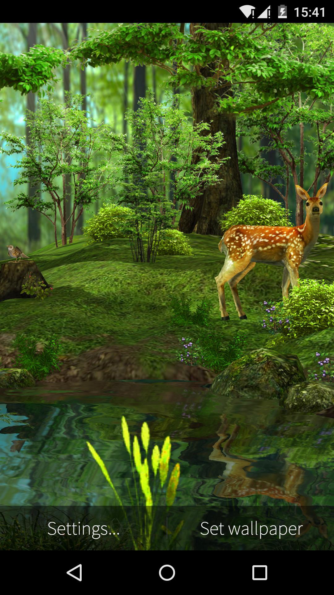 اسکرین شات 4 برنامه 3D Deer-Nature Live Wallpaper