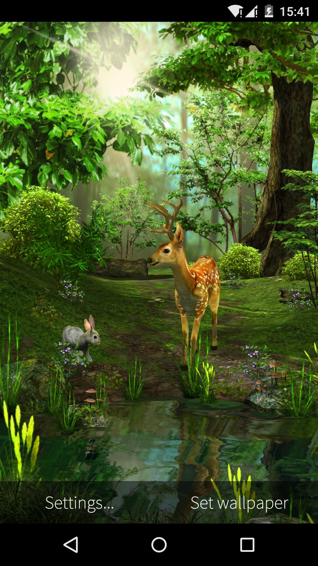 اسکرین شات 6 برنامه 3D Deer-Nature Live Wallpaper