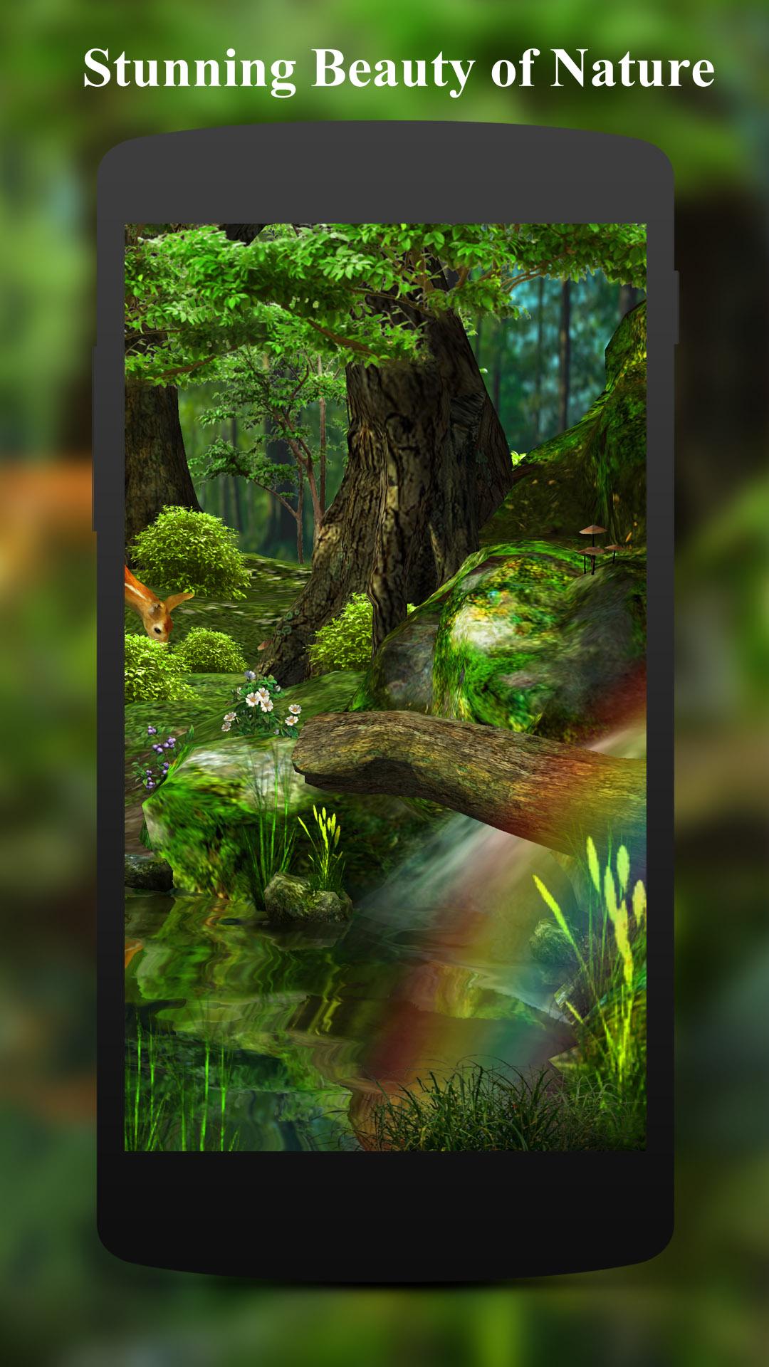 اسکرین شات 2 برنامه 3D Deer-Nature Live Wallpaper
