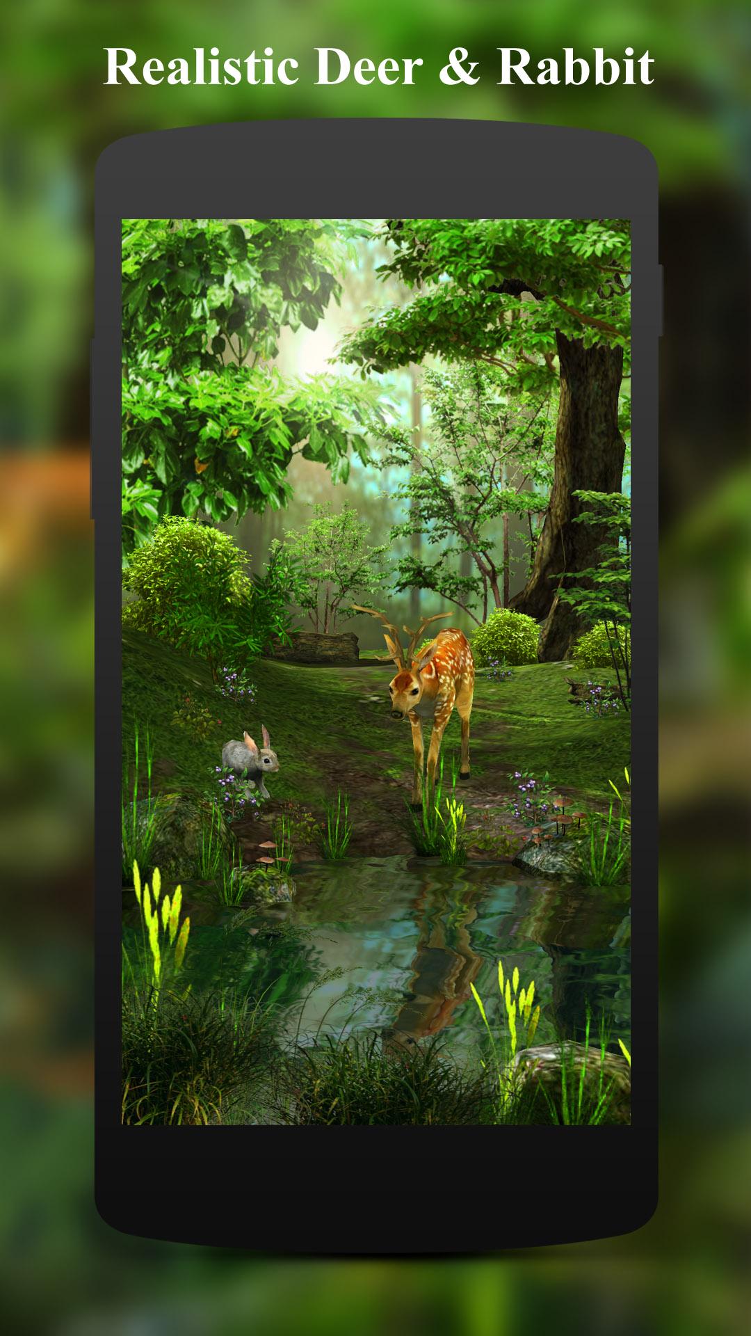 اسکرین شات 3 برنامه 3D Deer-Nature Live Wallpaper