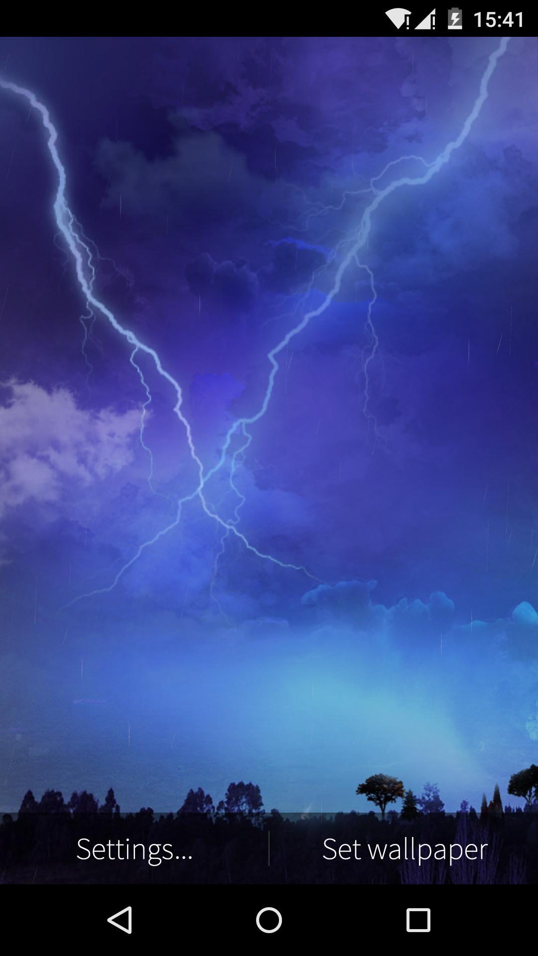 اسکرین شات 5 برنامه Lightning Storm Live Wallpaper