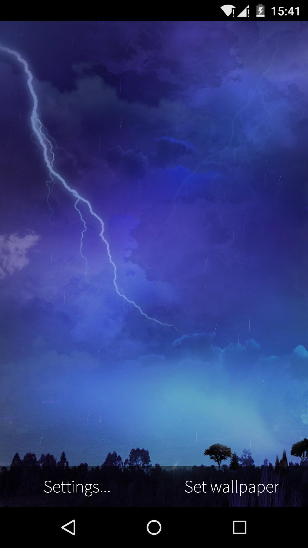 اسکرین شات 2 برنامه Lightning Storm Live Wallpaper