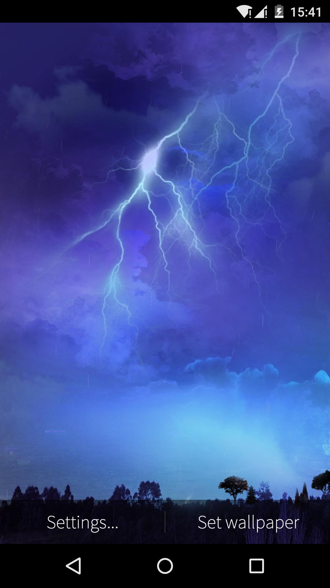 اسکرین شات 4 برنامه Lightning Storm Live Wallpaper