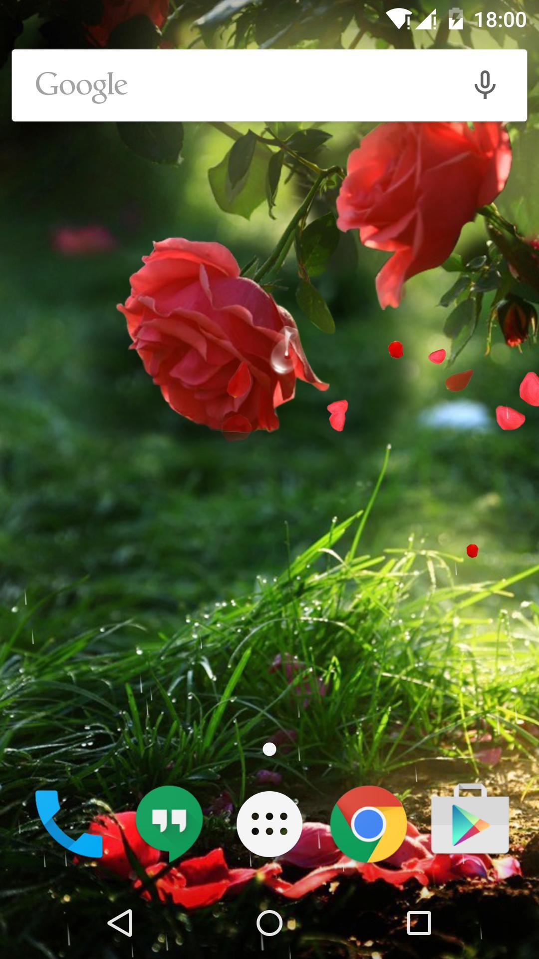 اسکرین شات 7 برنامه Red Rose Flower Live Wallpaper