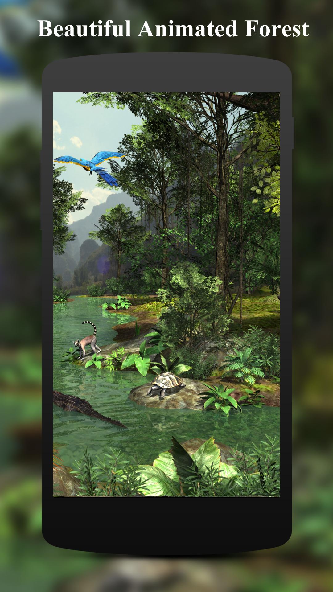 اسکرین شات 3 برنامه 3D Rainforest Live Wallpaper