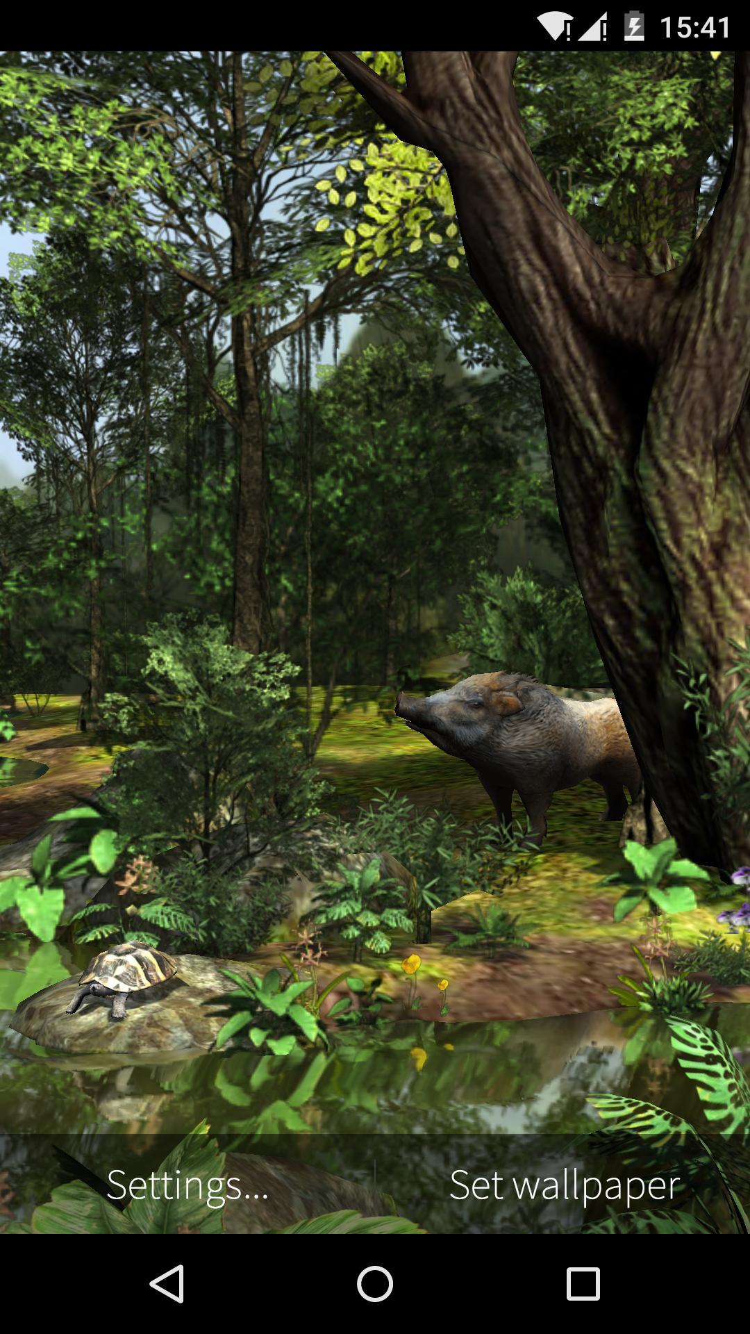 اسکرین شات 8 برنامه 3D Rainforest Live Wallpaper