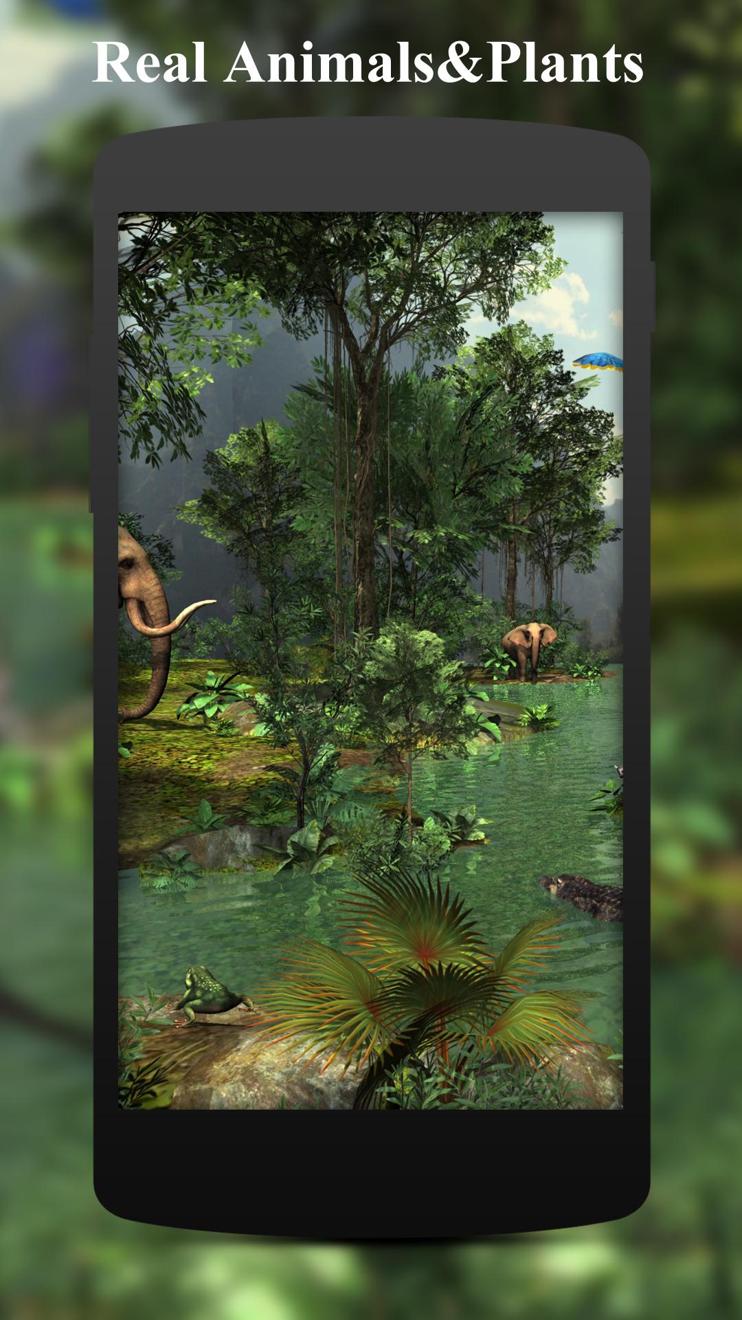 اسکرین شات 2 برنامه 3D Rainforest Live Wallpaper