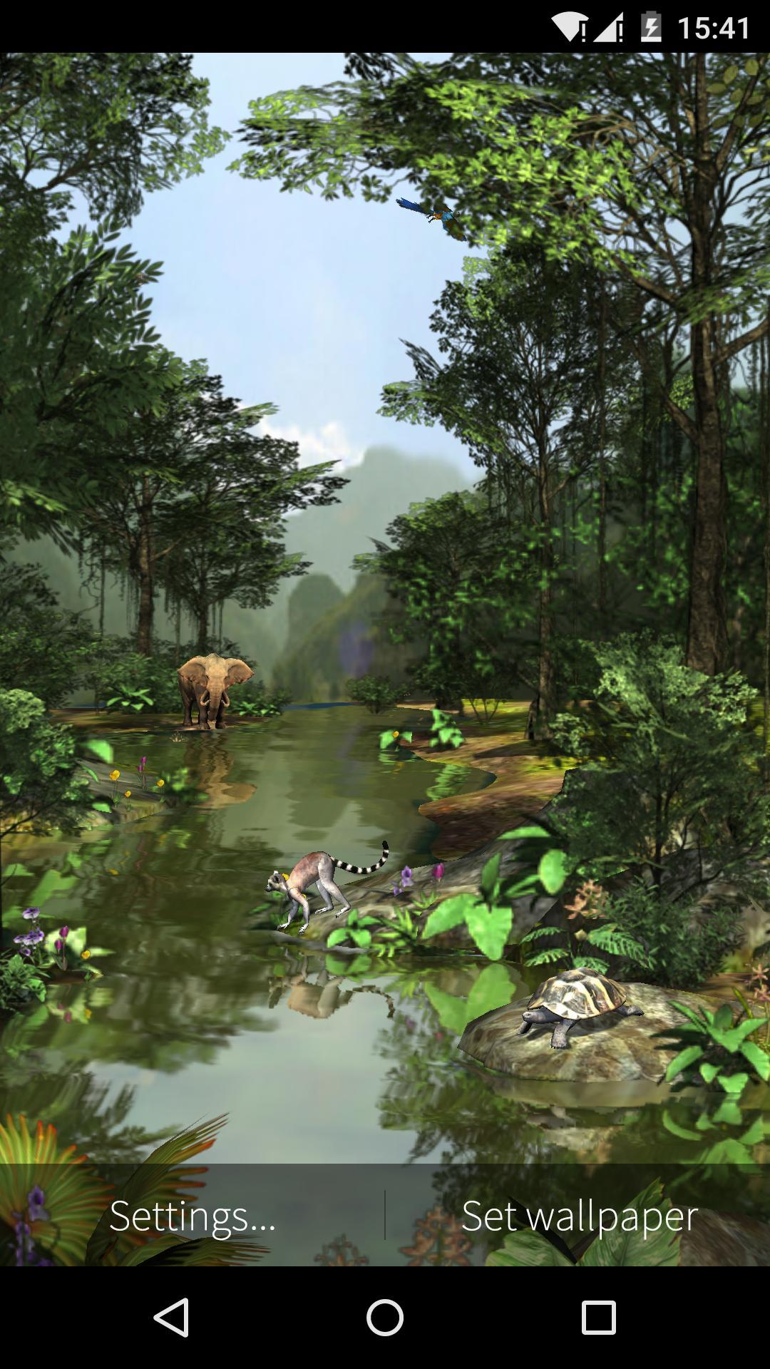 اسکرین شات 7 برنامه 3D Rainforest Live Wallpaper