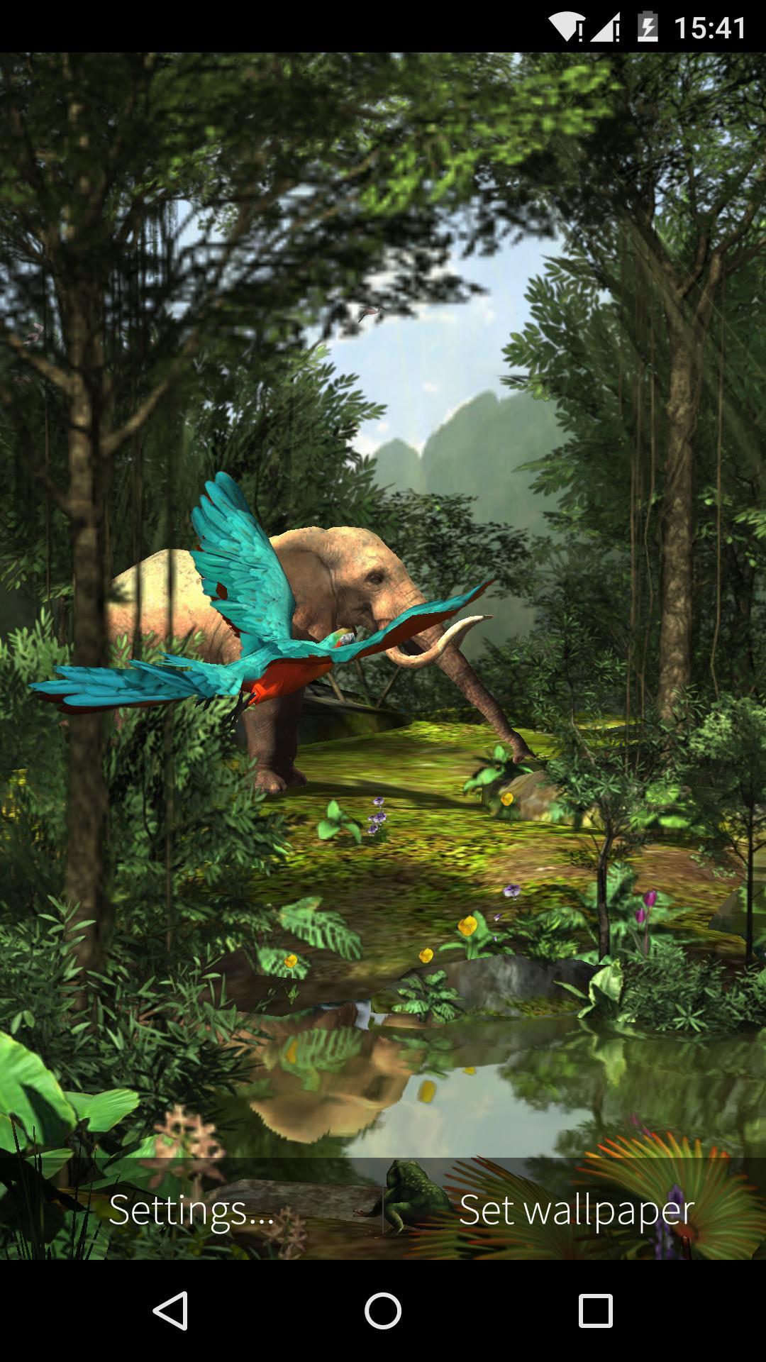 اسکرین شات 6 برنامه 3D Rainforest Live Wallpaper