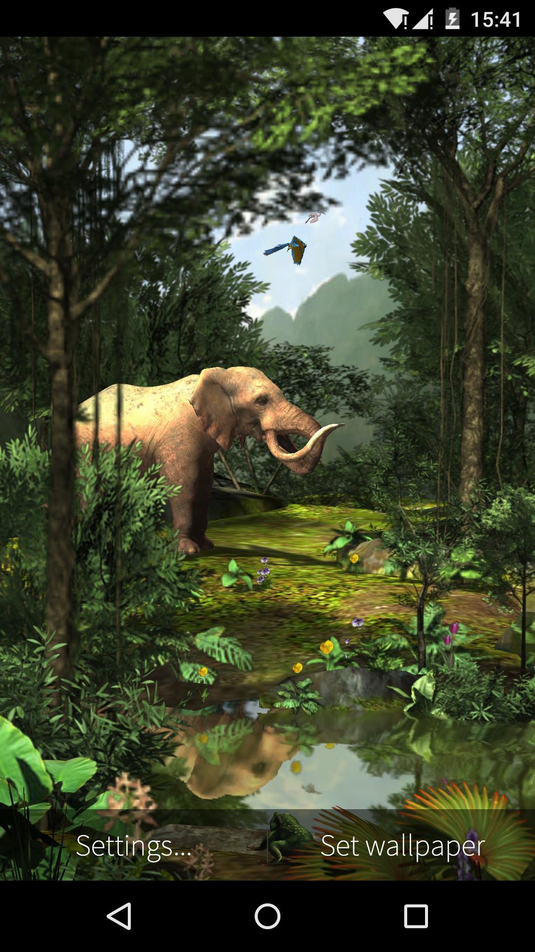 اسکرین شات 5 برنامه 3D Rainforest Live Wallpaper