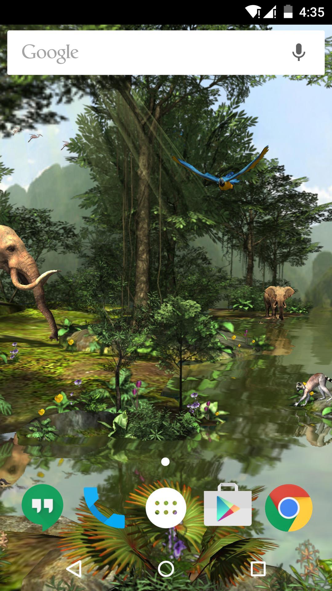 اسکرین شات 4 برنامه 3D Rainforest Live Wallpaper