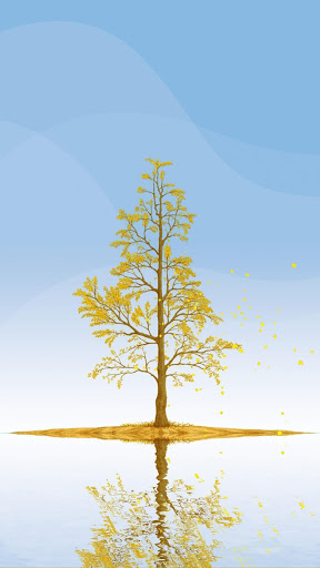 اسکرین شات 1 برنامه Ginkgo Tree Live Wallpaper
