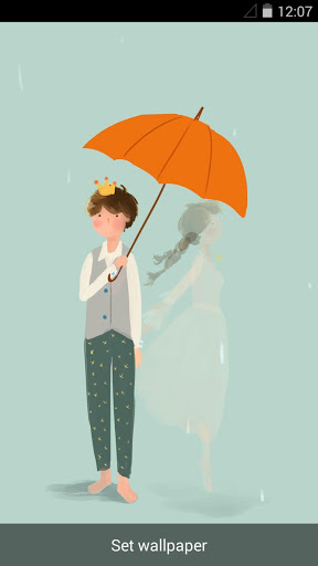 اسکرین شات 5 برنامه Rainy Romance Live Wallpaper
