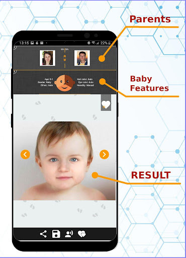 اسکرین شات 1 برنامه BabyMaker Predicts Baby's Face