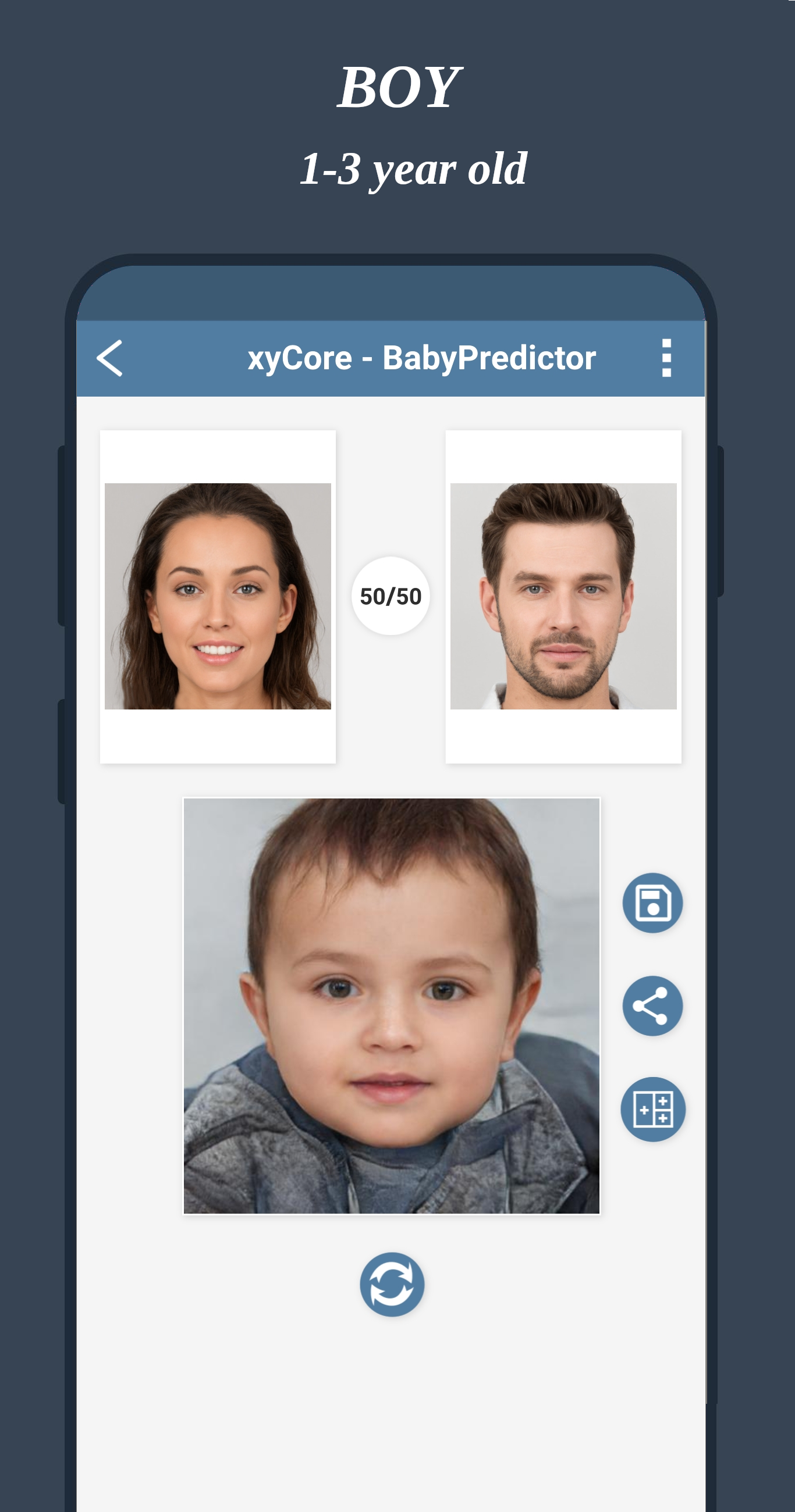 اسکرین شات 2 برنامه BabyPredictor: Baby Generator