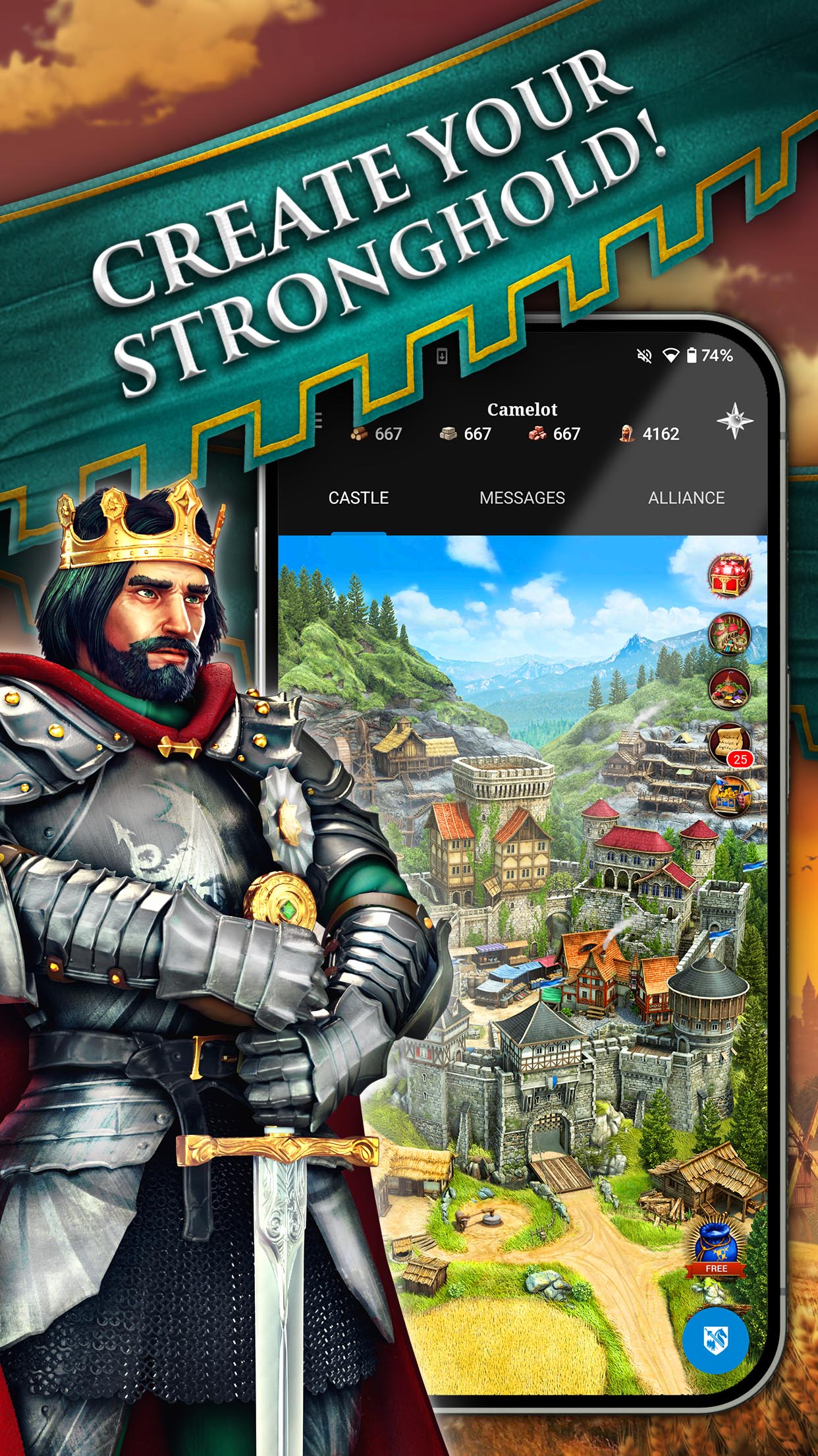 اسکرین شات 2 بازی Lords & Knights - Medieval MMO