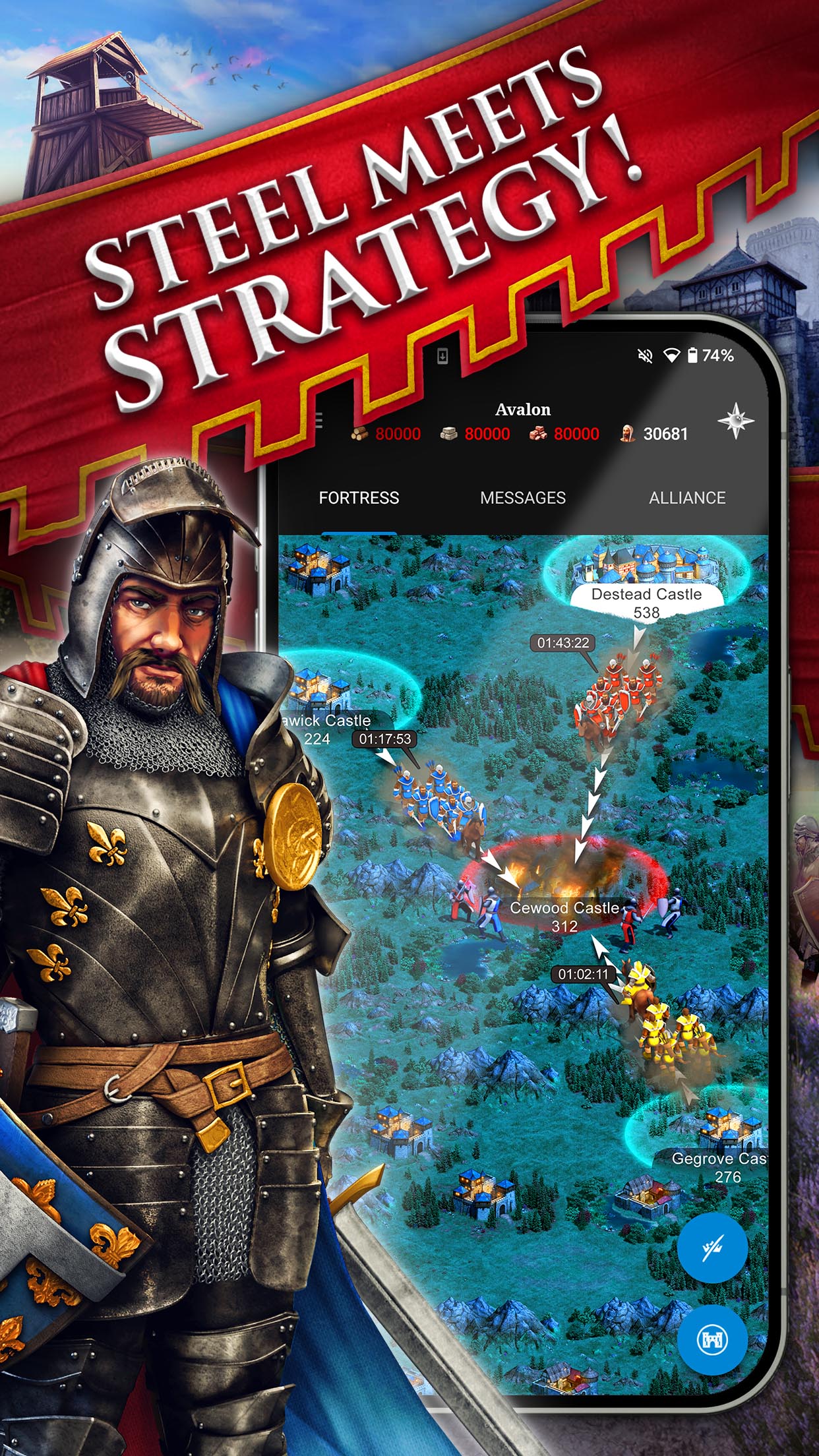 اسکرین شات 4 بازی Lords & Knights - Medieval MMO