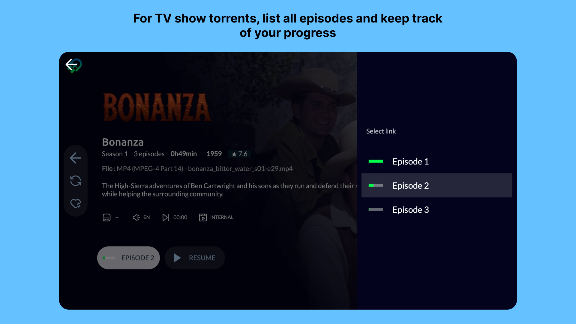 اسکرین شات 5 برنامه Unreal Debrid: Stream torrents