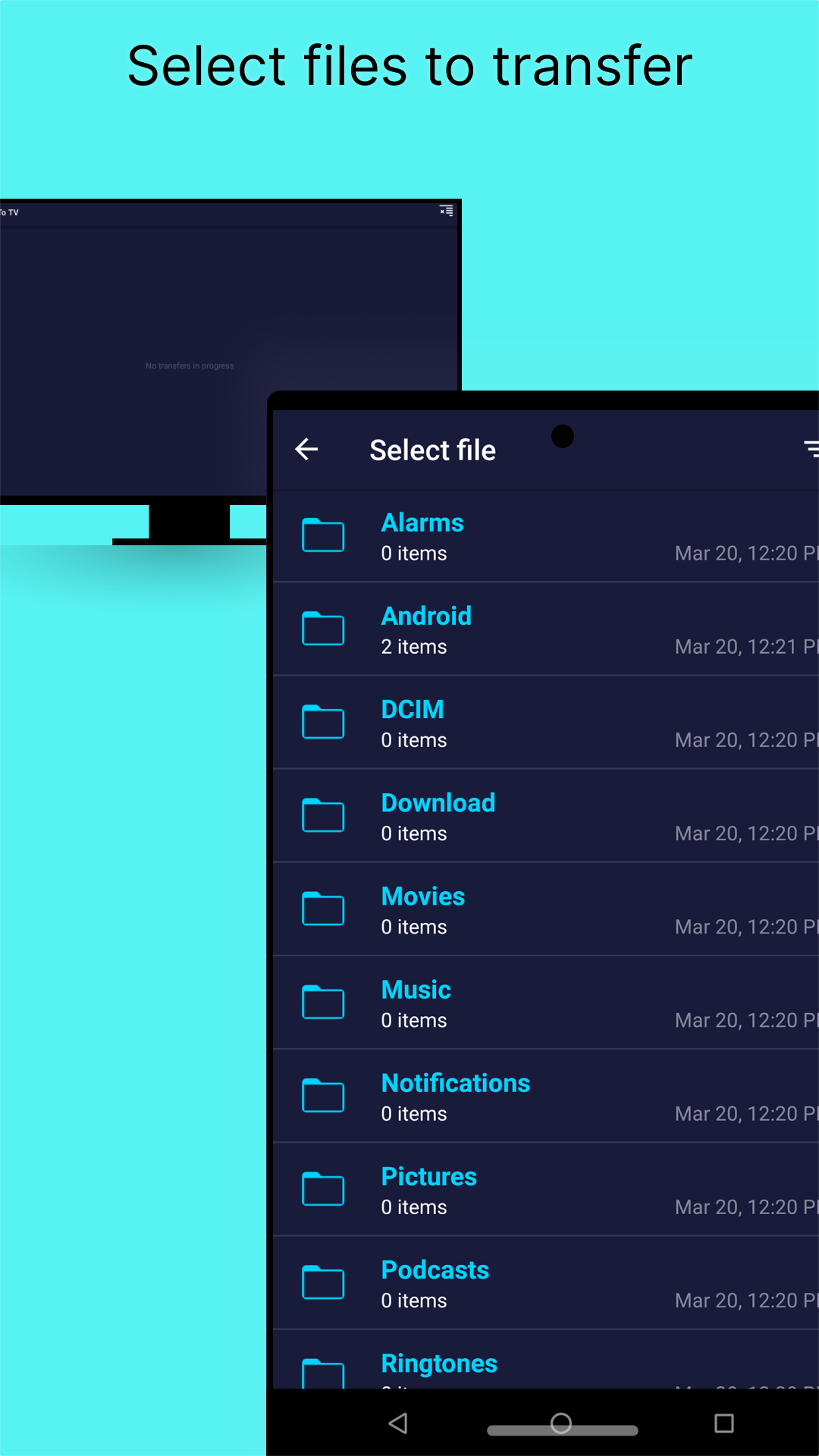 اسکرین شات 2 برنامه Send files to TV