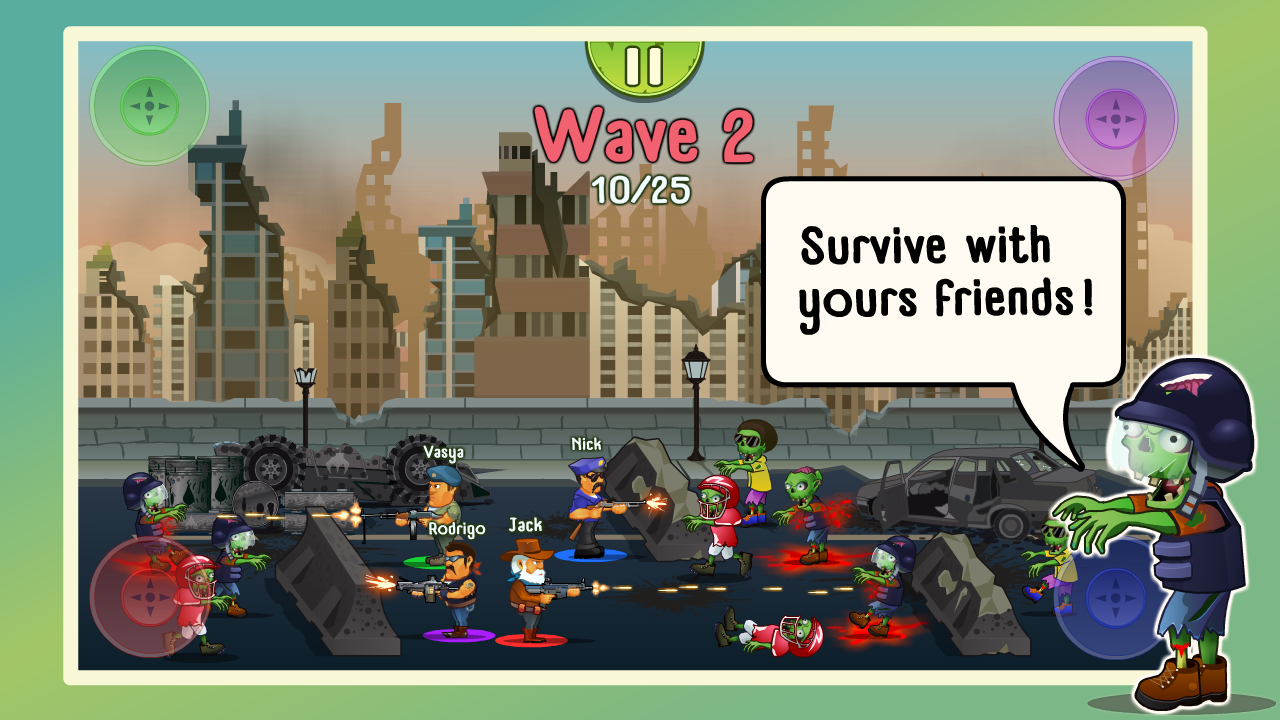 اسکرین شات 1 بازی Four guys & Zombies: 4 players