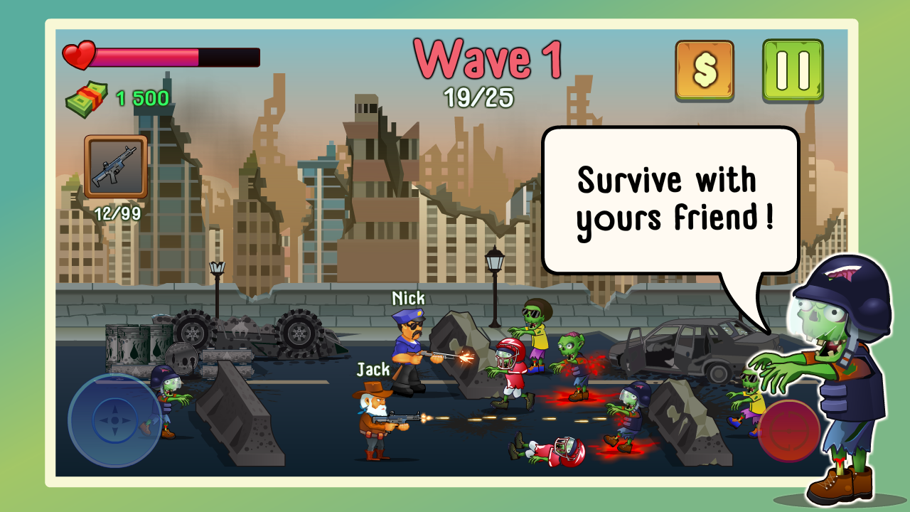 اسکرین شات 1 بازی Two guys & Zombies: bluetooth