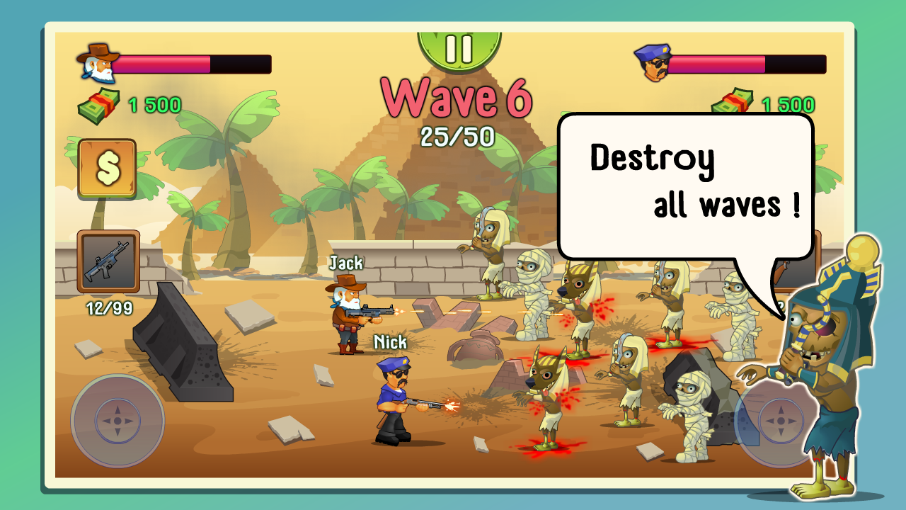 اسکرین شات 2 بازی Two guys & Zombies: Hotseat
