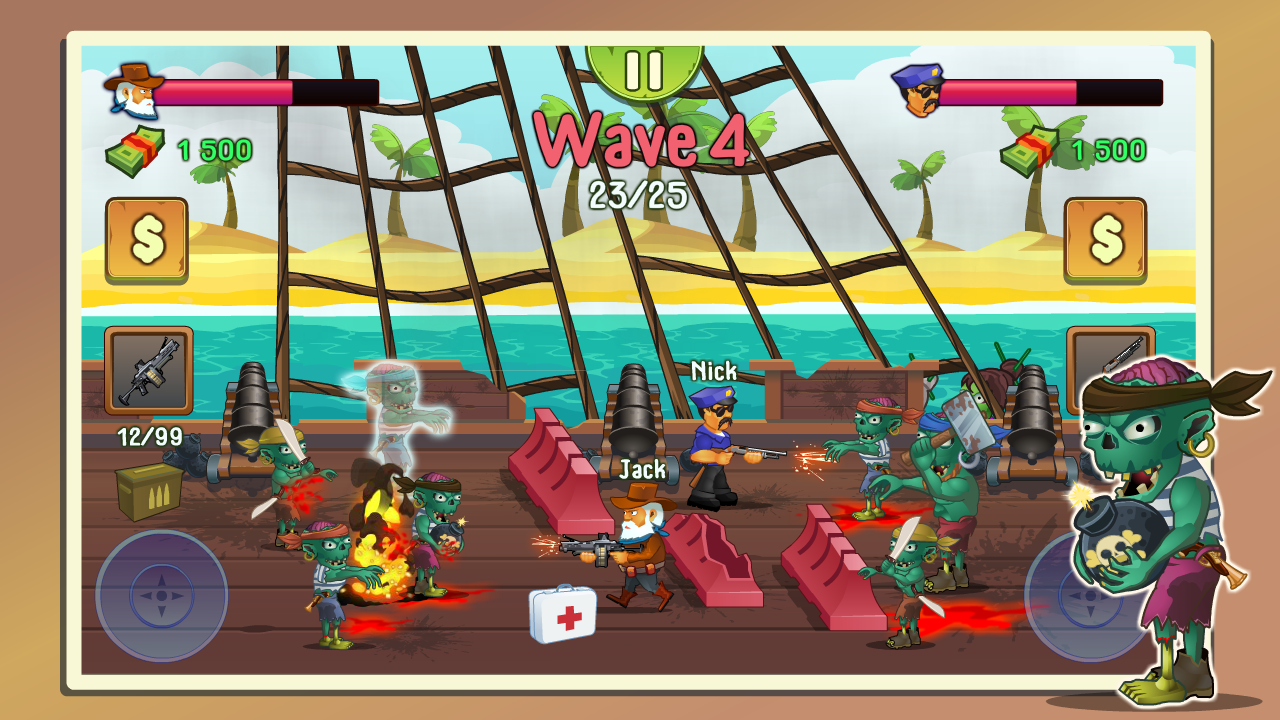 اسکرین شات 3 بازی Two guys & Zombies: Hotseat