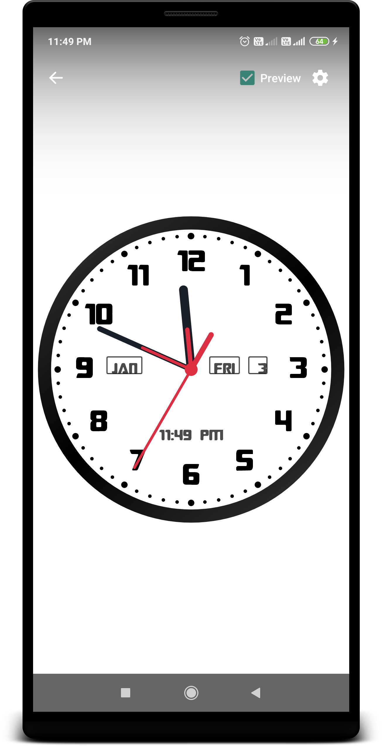 اسکرین شات 3 برنامه Analog Clock Live Wallpaper