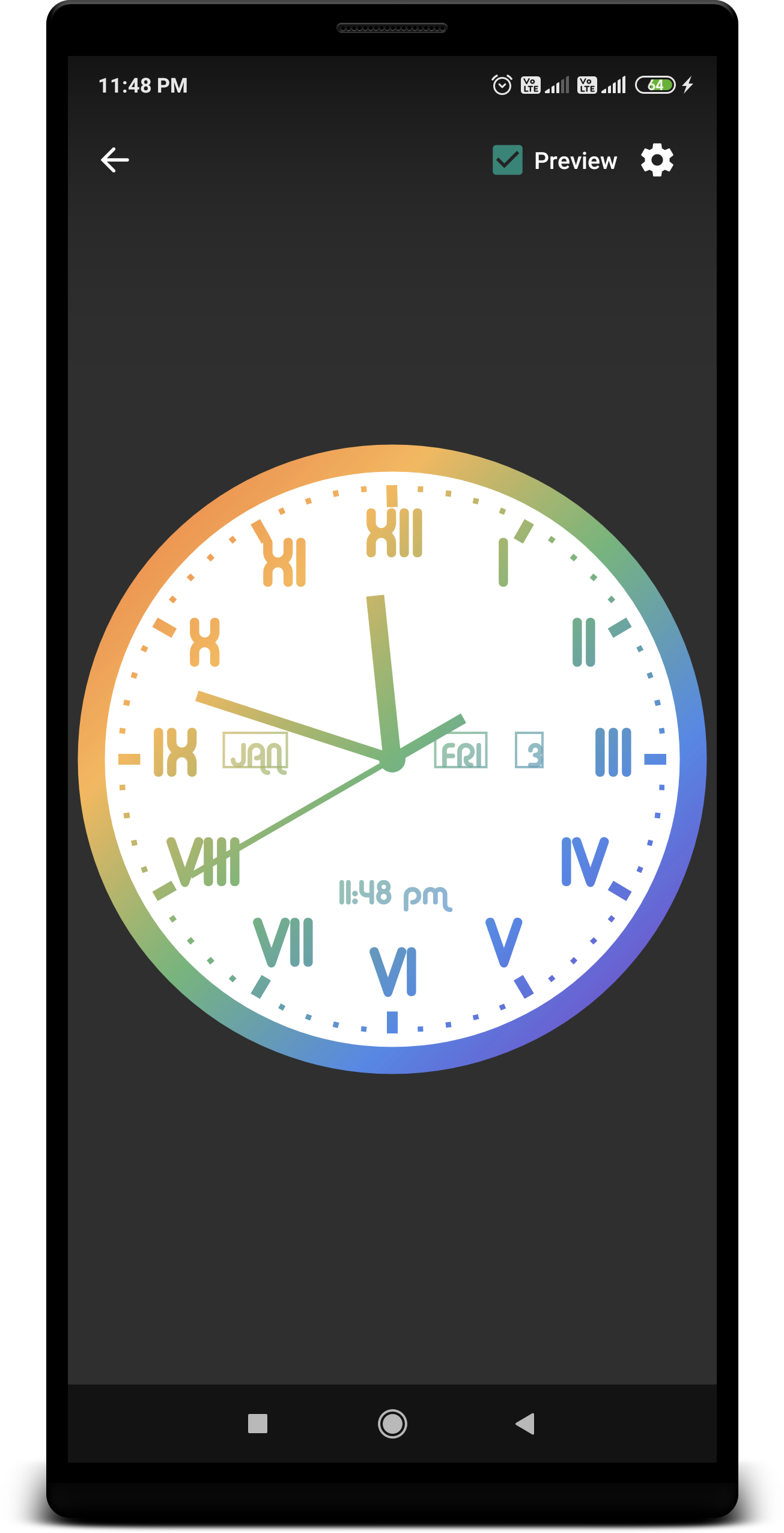 اسکرین شات 5 برنامه Analog Clock Live Wallpaper