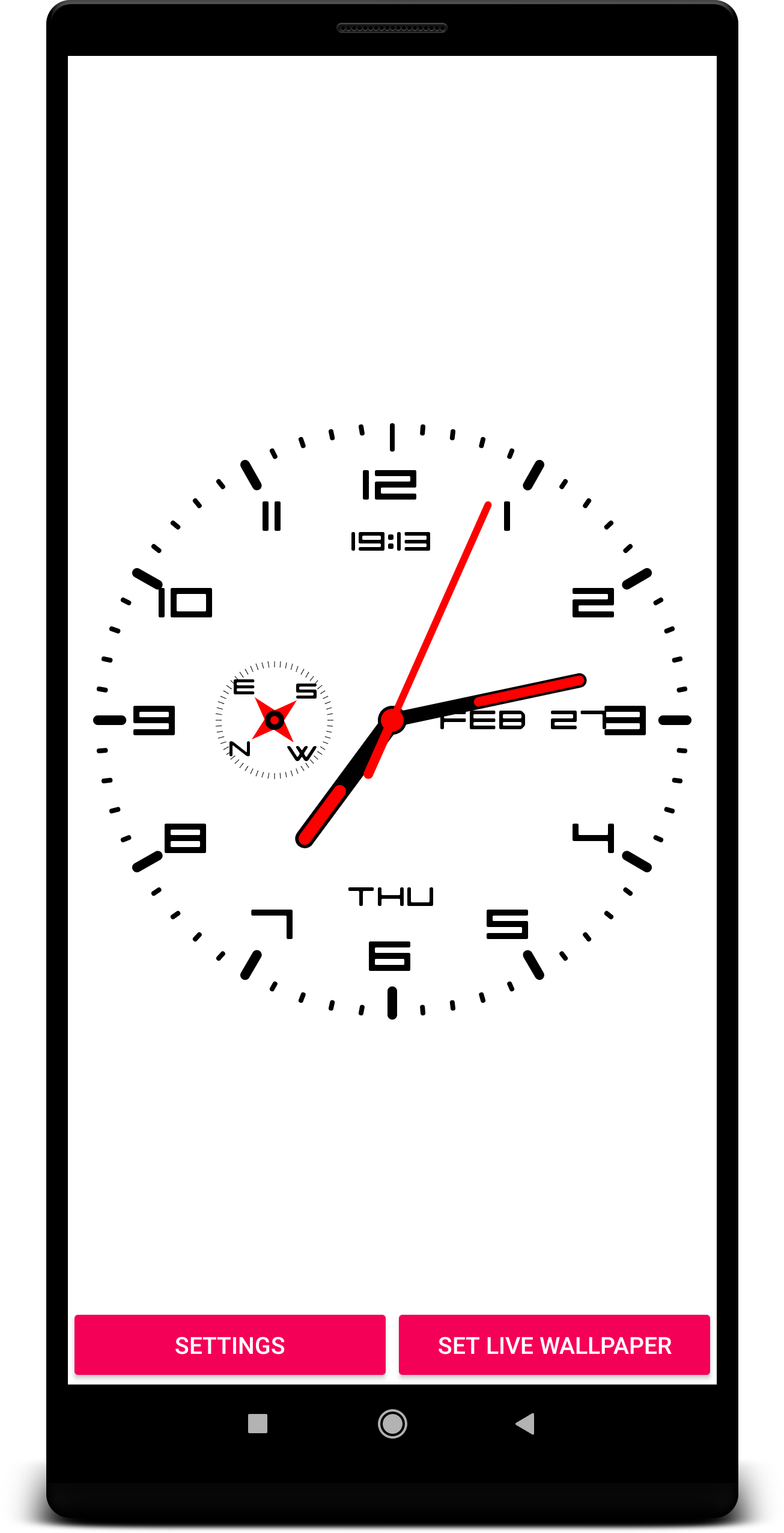 اسکرین شات 4 برنامه Clock Live Wallpaper