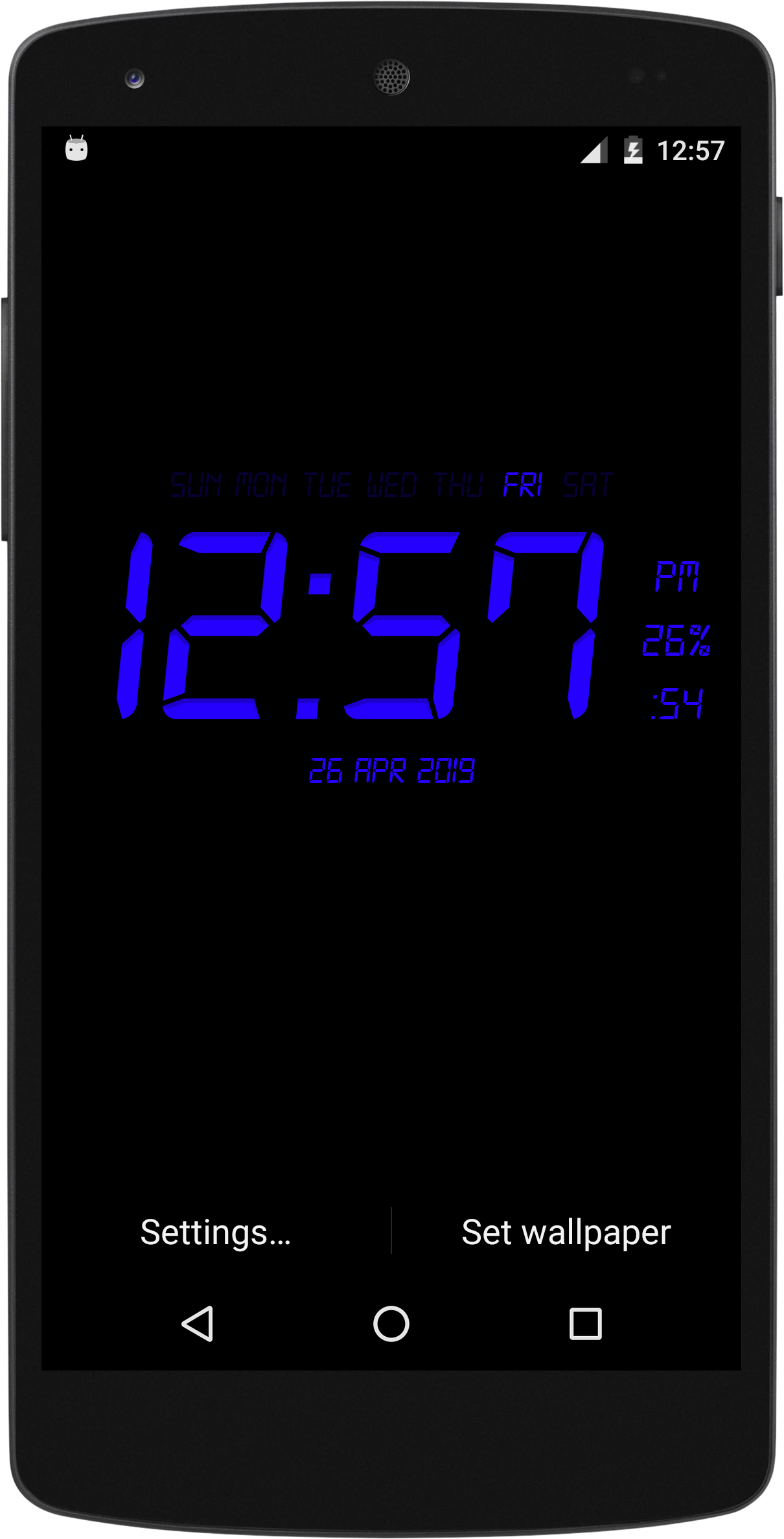 اسکرین شات 2 برنامه Digital Clock Live Wallpaper