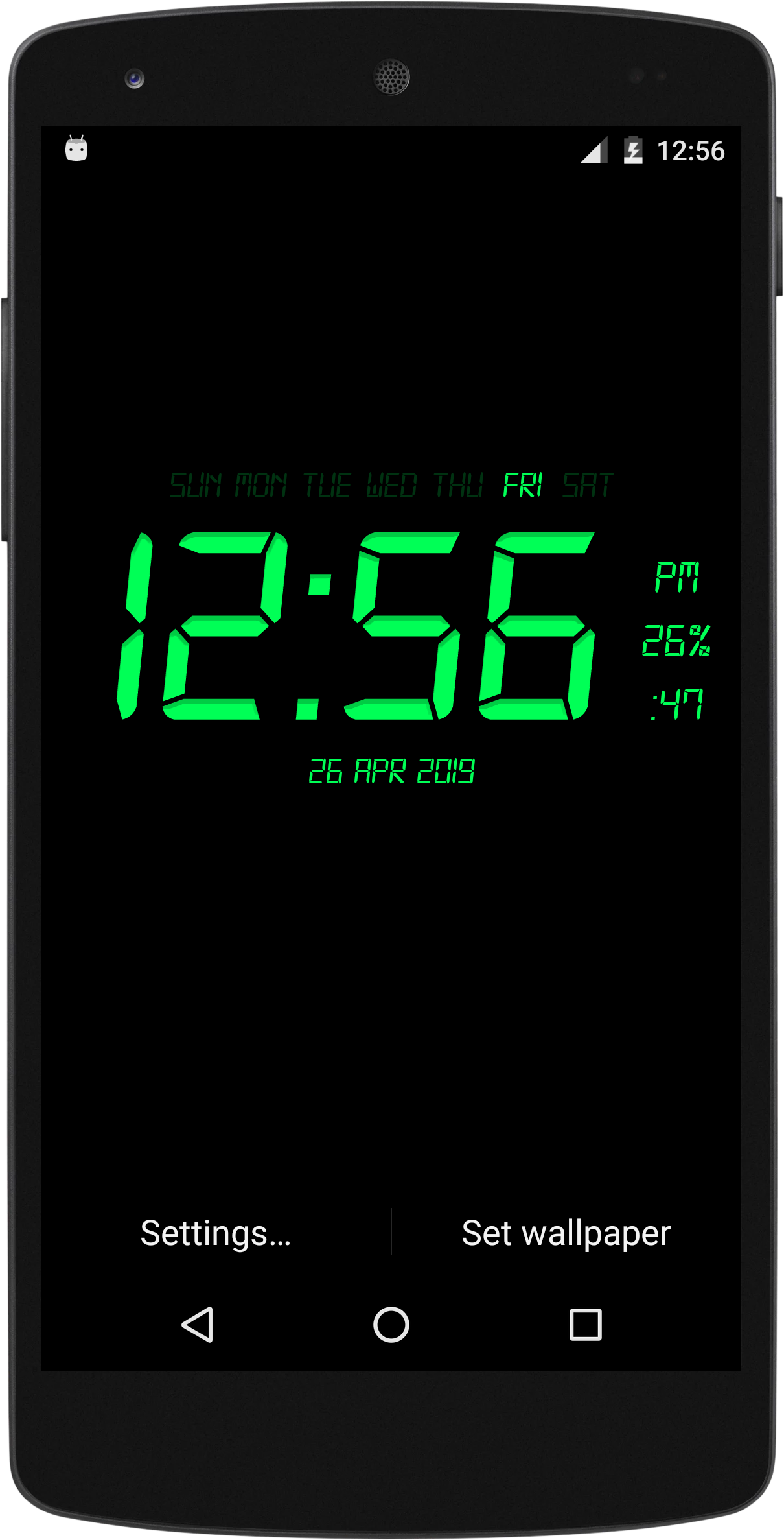 اسکرین شات 1 برنامه Digital Clock Live Wallpaper