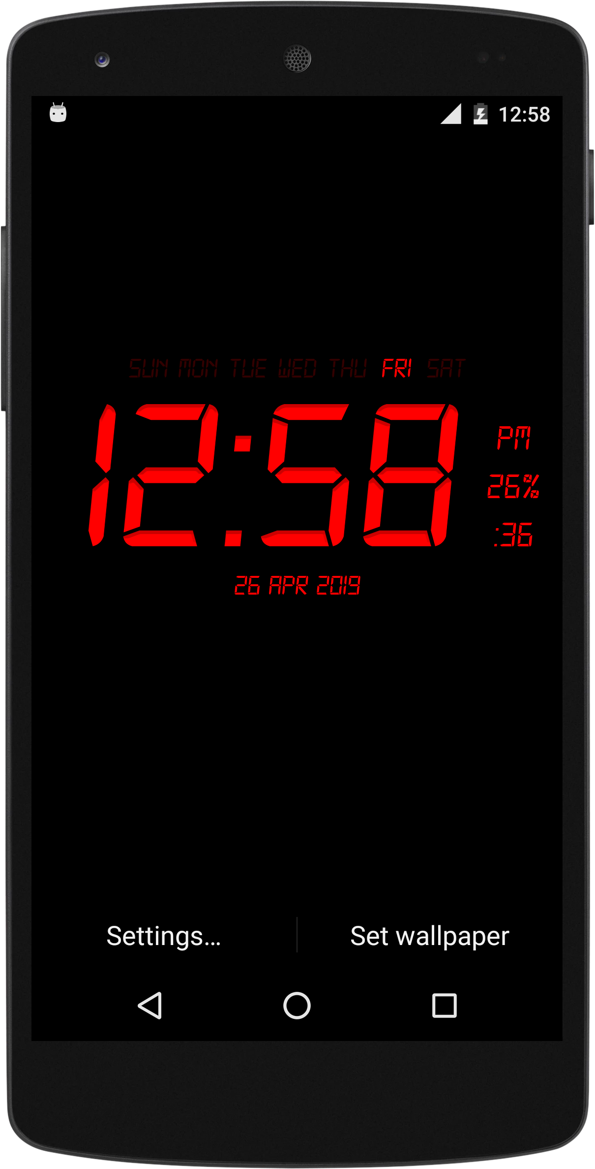 اسکرین شات 3 برنامه Digital Clock Live Wallpaper