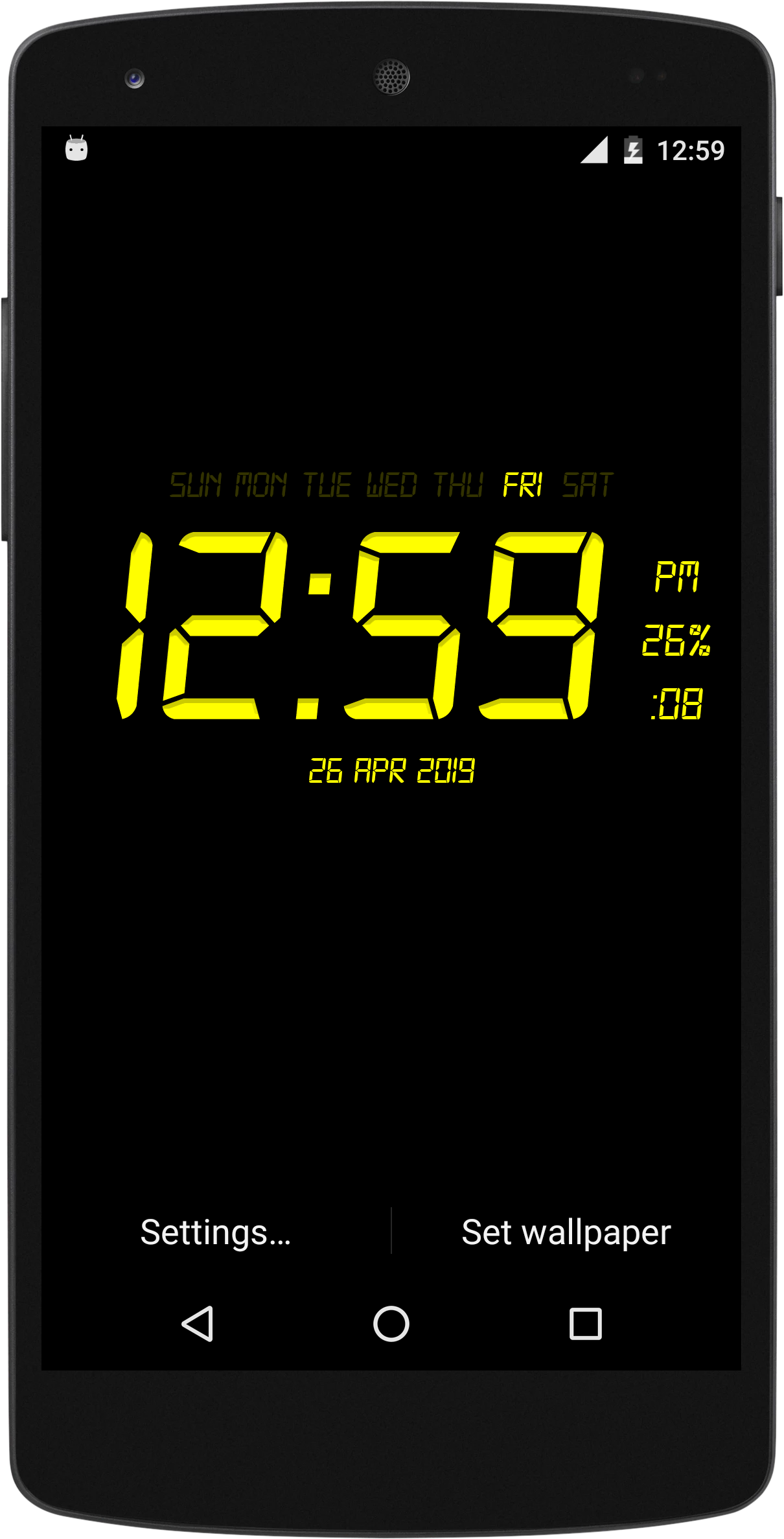 اسکرین شات 4 برنامه Digital Clock Live Wallpaper