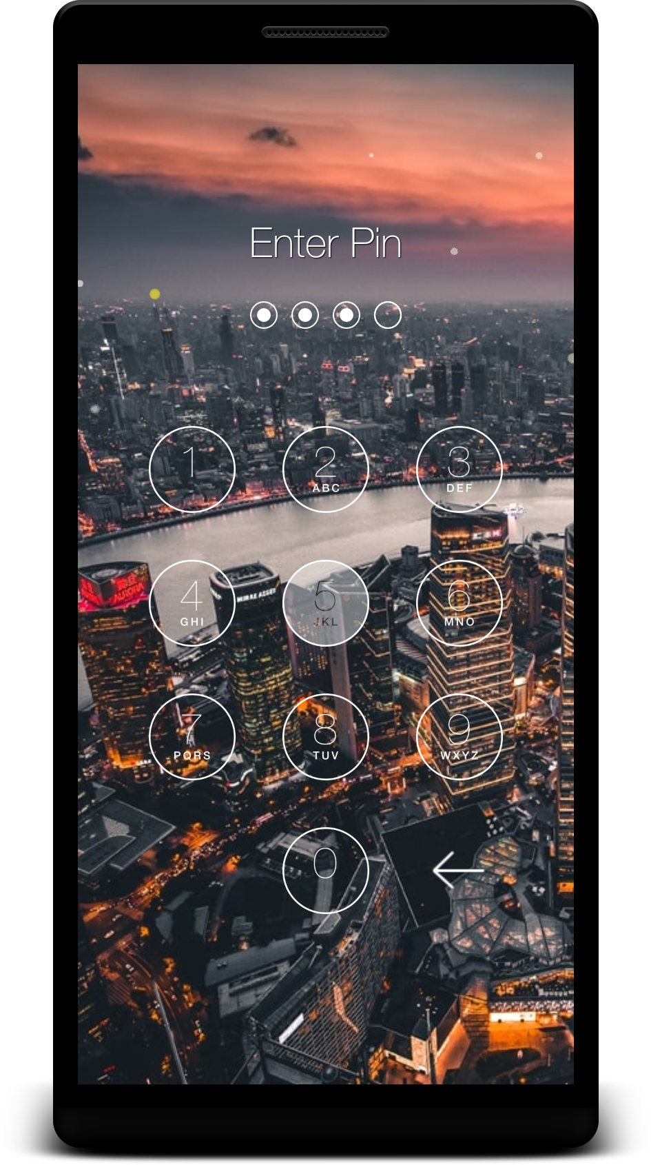 اسکرین شات 1 برنامه Keypad Lock Screen