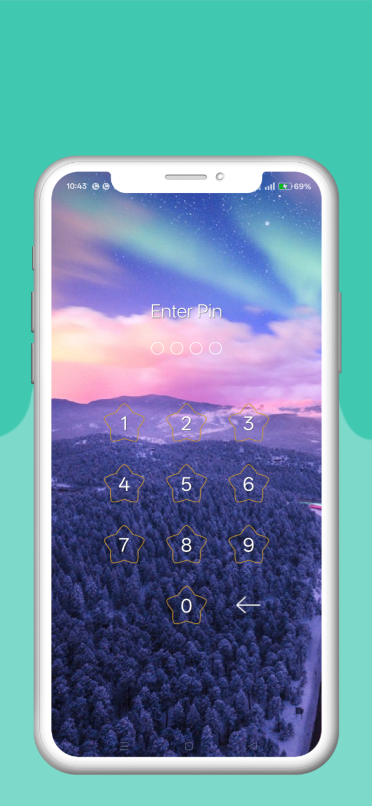 اسکرین شات 5 برنامه Keypad Lock Screen