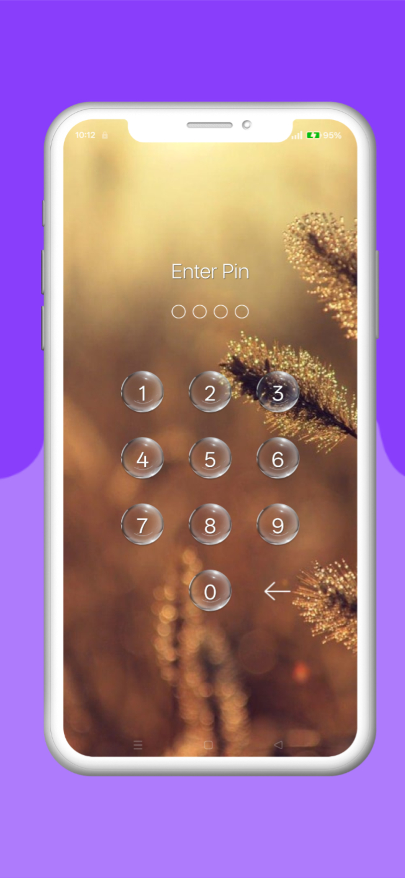 اسکرین شات 2 برنامه Keypad Lock Screen