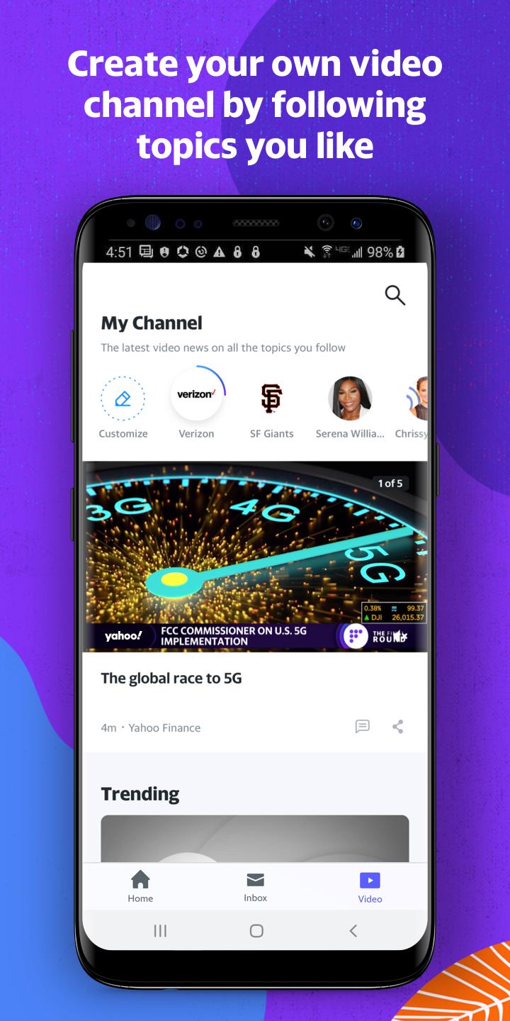 اسکرین شات 5 برنامه Yahoo - News, Mail, Sports