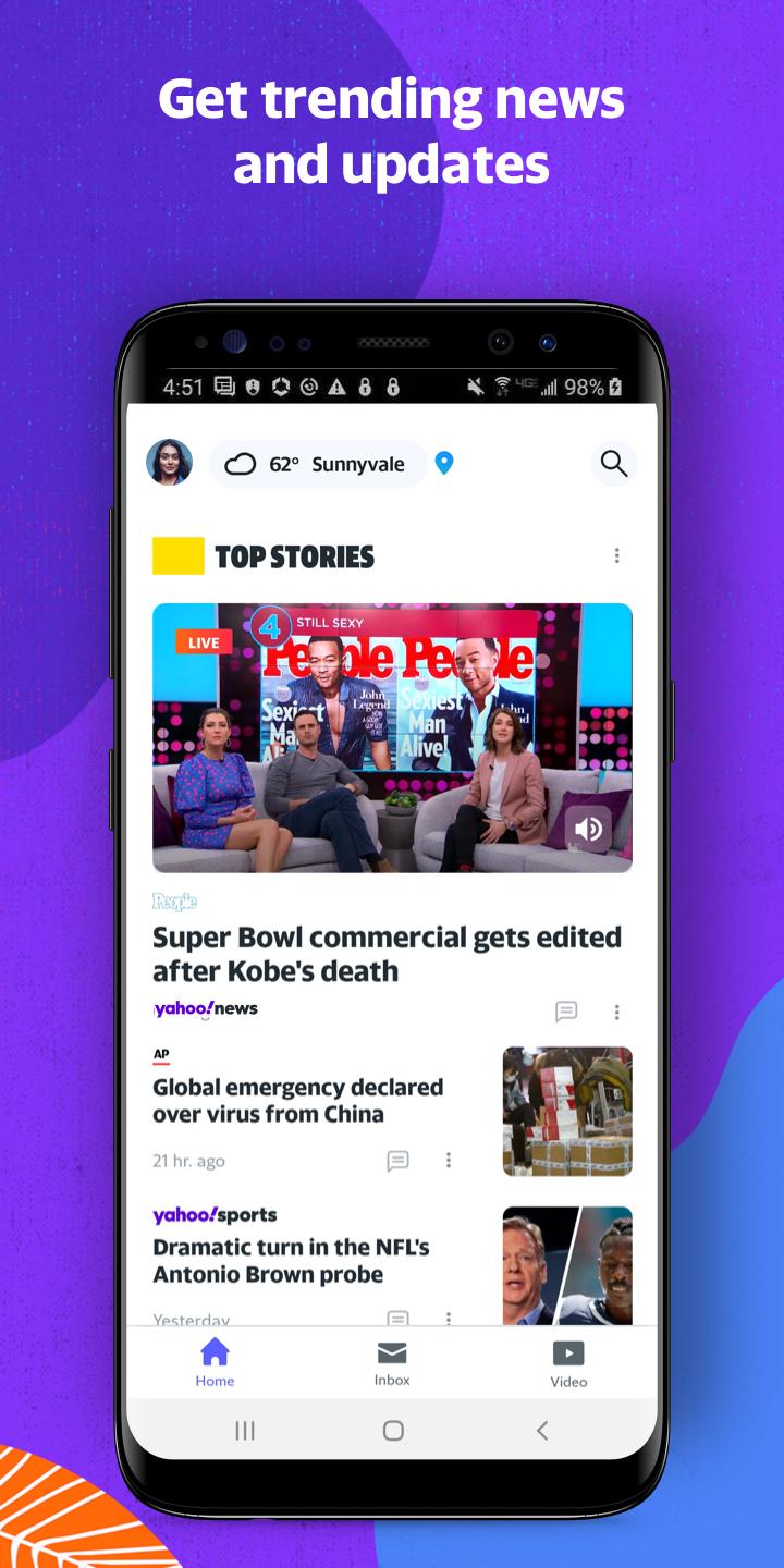 اسکرین شات 6 برنامه Yahoo - News, Mail, Sports
