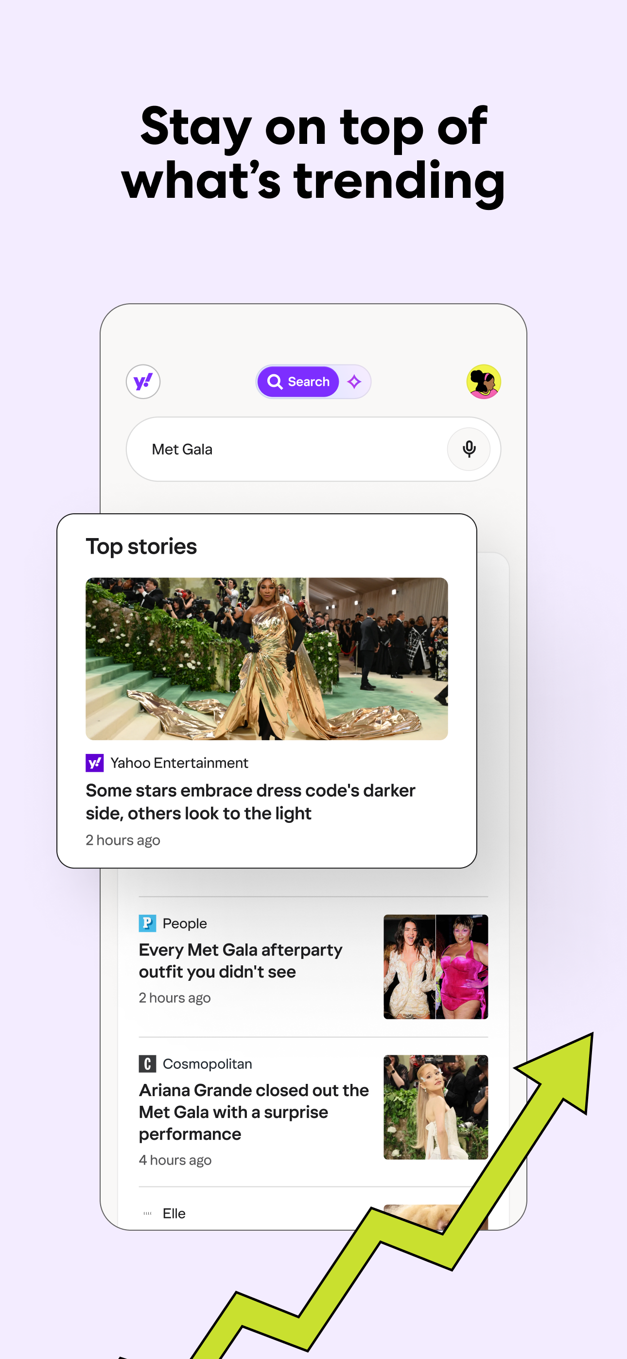اسکرین شات 3 برنامه Yahoo Search: Discover More