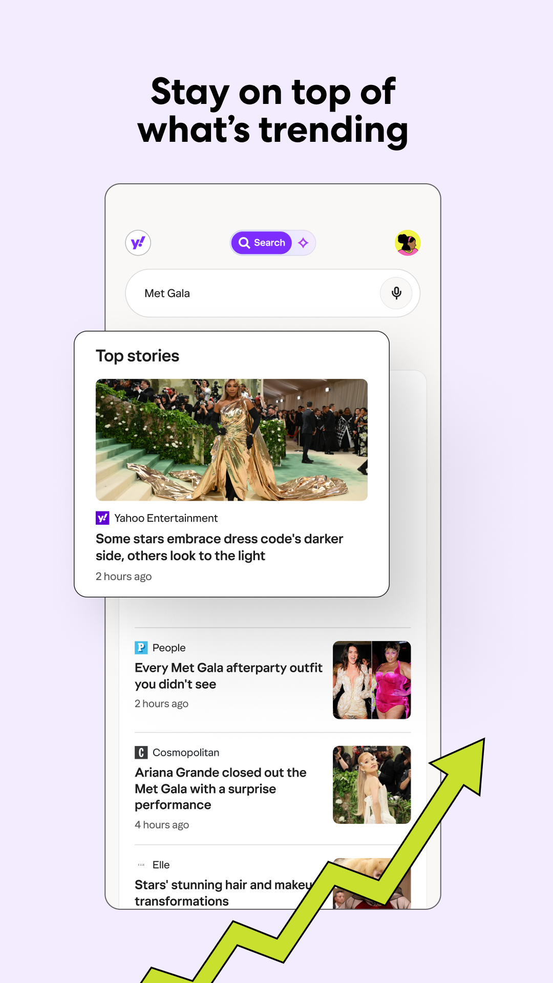 اسکرین شات 6 برنامه Yahoo Search: Discover More